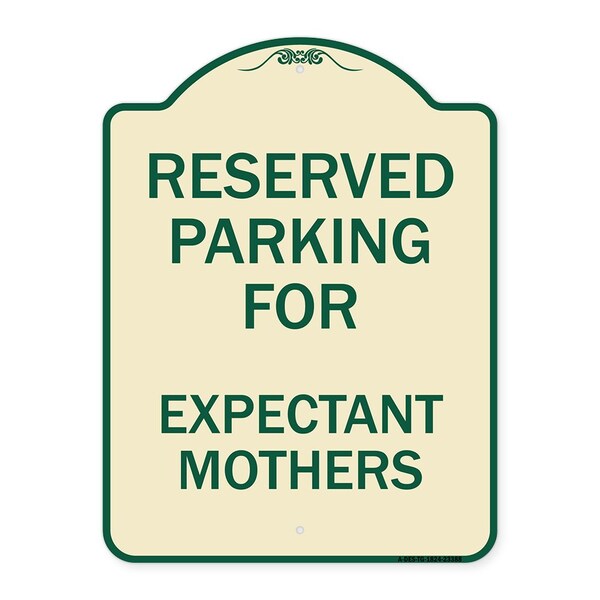 Parking Reserved for Expectant Mothers Heavy-Gauge Aluminum Sign, 18" L, 24" H, TG-1824-23388
